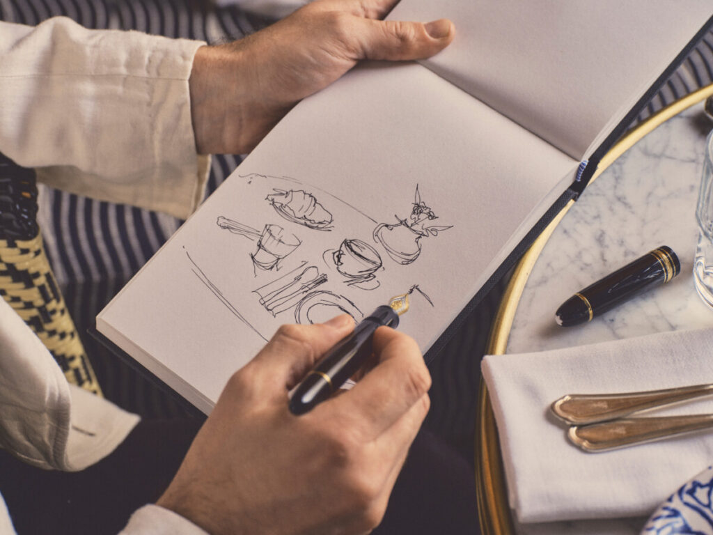 A caneta-tinteiro Meisterstück: para além das palavras, esboços de viagem 